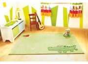Dětský koberec Sigikid Krokodýl a ptáček, zelená