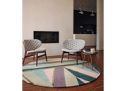 Luxusní vlněný koberec Ted Baker Sahara round pink